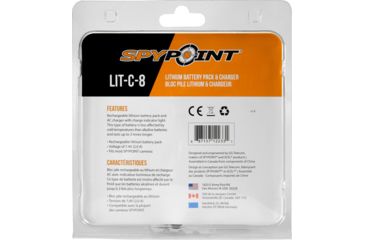 Image of Spypoint Rechargeable Lithium Battery Kit, Black LIT-C-8