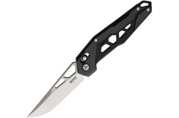Image of SRM Knives 9225 Ambi Lock Folding Knife, 3.25 bead blast finish D2 tool steel blade, Black G10 handle with carbon fiber onlay, 9225-KB