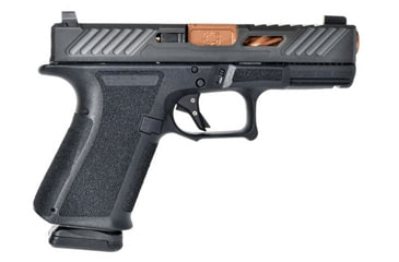 Image of Shadow Systems MR918-Elite Pistol, 9mm Luger, 4 in barrel, black polymer frame, integrated polymer grip, recoil operated semi-automatic, striker single-action, Glock-style trigger safety, tritium front, U-notch rear, 15 round magazine, SS-MR918-ELT-FRRMPG