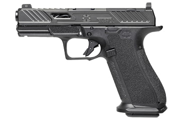 Image of Shadow Systems XR920-Elite Pistol, 9mm Luger, 4 in barrel, black polymer frame, integrated polymer grip, recoil operated semi-automatic, striker single-action, Glock-style trigger safety, tritium front, U-notch rear, 17 round magazine, SS-XR920-ELT-FRRMPG