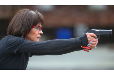 Image of SSP Eyewear Entiat Clear Anti-Fog Bifocals Shooting Glass Readers w/ 1.25 Magnification, Red Frame, Crystal Clear Anti-Fog Lens, ENTIAT 12 RED CL A/F