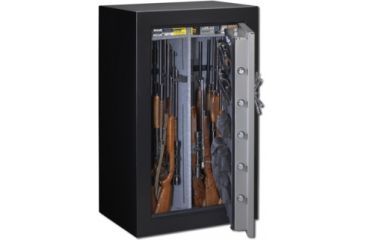 Image of Stack-On 36 Total Defense Gun Safe w/ Combination Lock and Door Storage, Large, Matte Black/Silver TD-36-SB-C-S