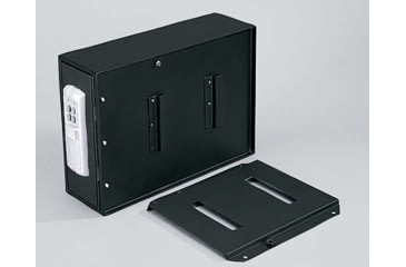 Image of Stack-On Low Profile Quick Access Safe with E-Lock and Mounting Plate, Black, Small, QAS-1304-12