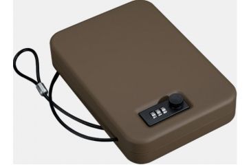 Image of Stack-On Portable Case Gun Safe w/Combination Lock,9.5x6.5x1.75in,Sand PC-95C-S