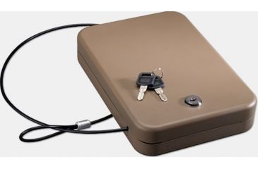 Image of Stack-On Portable Security Case with Key Lock , 9.5x6.5x1.75in, Sand, PC-95K-S