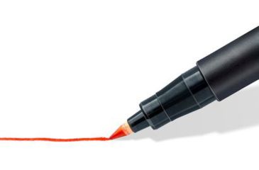 Image of Staedtler Lumocolor Permanent F Width Pen Pack - 8 Colors w/ Stand-Up Box - Yellow, Red, Blue, Orange, Green, Purple, Brown, Black ST 318 WP8
