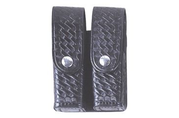 Image of Stallion Leather Double Mag-dbl Stack Black Snap - MHA-2