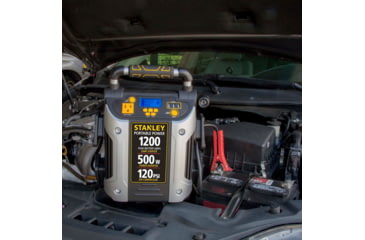 Image of Stanley 1200 Peak Amp 12V Jump Starter, Power Station &amp; Air Compressor, Yellow/Black, J5CPD
