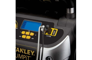 Image of Stanley 1200 Peak Amp 12V Jump Starter, Power Station &amp; Air Compressor, Yellow/Black, J5CPD