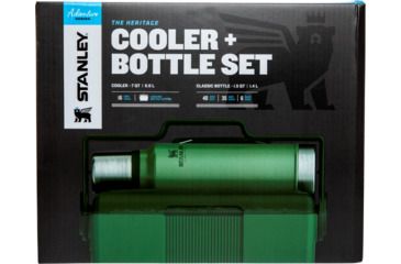 Image of Stanley Adventure Heritage Cooler and Bottle Set, Green, 10-08258-001