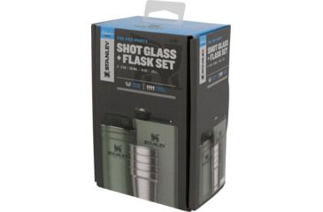 Image of Stanley The Pre-Party Shot Glass w/ Flask Set, Hammertone Green, 10-01883-031