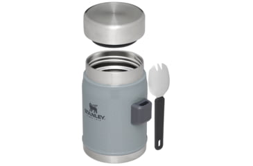 Image of Stanley The Legendary Classic Food Jar w/Spork, Hammertone Silver, 14 oz/0.4 L, 10-11353-003