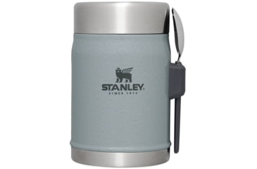 Image of Stanley The Legendary Classic Food Jar w/Spork, Hammertone Silver, 14 oz/0.4 L, 10-11353-003