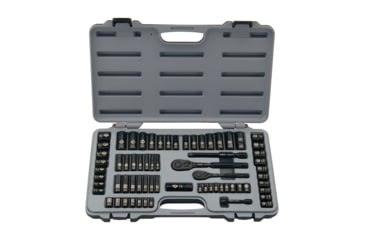 Image of Stanley Tools 69-Piece Black Chrome Mechanics Tool Set, Grey/Black, 92-824