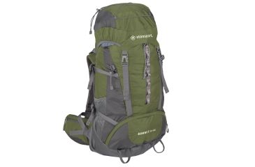 Image of Stansport Adjustable Suspension Frame Pack 70+10 L, w/Hideaway Rain Cover, Olive 1017-100-10