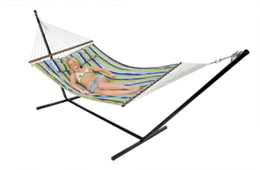 Image of Stansport Antigua Cotton Hammock w/Stand- Double - 78x57in 30900