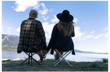 Image of Stansport Black Aluminum Folding Camp Stool, 225lb. Capacity 62600