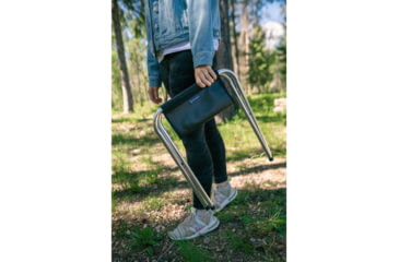 Image of Stansport Black Aluminum Folding Camp Stool, 225lb. Capacity 62600