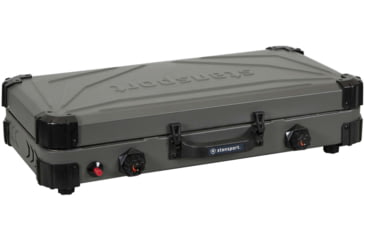 Image of Stansport Boulder Series 2-Burner Propane Stove, 2x 25K BTU Burners, Gray, 24.24L x 17W x 15.5H, 212-700