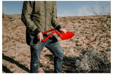 Image of Stansport Double Folding Shovel - Red 328-R