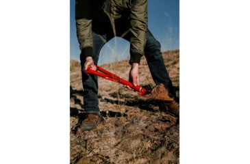 Image of Stansport Double Folding Shovel - Red 328-R