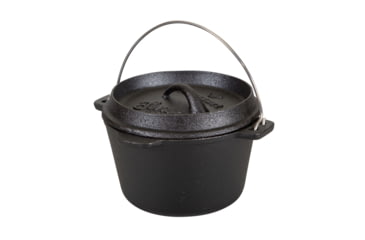Image of Stansport Dutch Oven, 1qt, Cast Iron, Legess, Pre-Seasoned, Black, 5, 16016