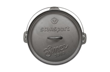 Image of Stansport Dutch Oven, 8qt, Cast Iron, Pre-Seasoned, Black, 12, 16031