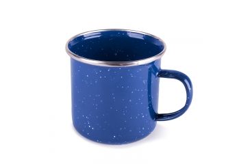 Image of Stansport Enamel Mug w/Stainless Steel Rim, Blue, 22oz