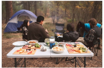 Image of Stansport Folding Table - White - 48 In X 24 In X 29 In 616-2448