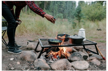 Image of Stansport Heavy Duty Steel Camp Grill - 36x18in 614-3618