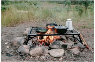 Image of Stansport Heavy Duty Steel Camp Grill - 36x18in 614-3618