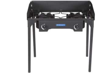 Image of Stansport Iron Windscreen For Outdoor Stove, 2 Burner Cast, Black, 217-55