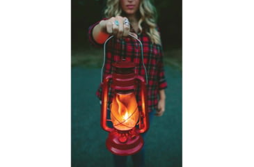 Image of Stansport Kerosene Hurricane Lantern, 12in., Red 48220