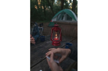 Image of Stansport Kerosene Hurricane Lantern, 12in., Red 48220