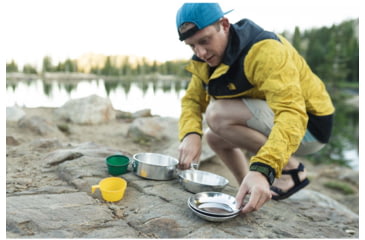 Image of Stansport Mess Kit - 2 Man Aluminum - Polished 245-P