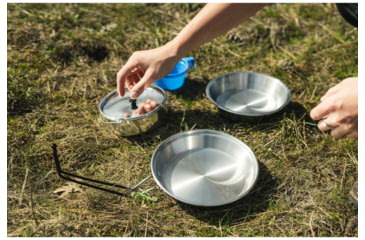 Image of Stansport Mess Kit - Heavy Duty Aluminum - Polished 250-P