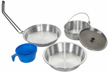 Image of Stansport Mess Kit - Heavy Duty Aluminum - Polished 250-P