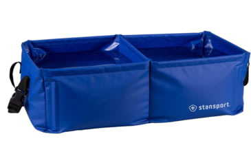 Image of Stansport Outdoor Double Sink, Multi-Purpose, Blue, 22.75x11.75x7.25, 879