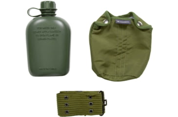 Image of Stansport Plastic Canteen and Cover Set, OD, 1 Quart 48277