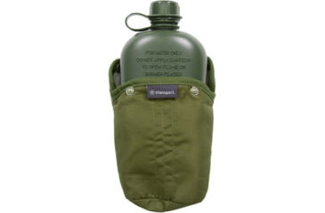 Image of Stansport Plastic Canteen and Cover Set, OD, 1 Quart 48277