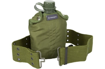 Image of Stansport Plastic Canteen and Cover Set, OD, 1 Quart 48277