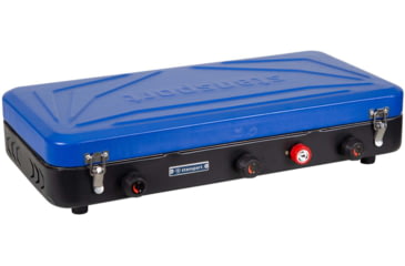 Image of Stansport Propane Stove, w/2 - 25 K and 1-10 K Burners, Blue, 212-300-50