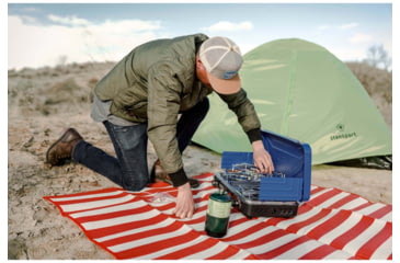 Image of Stansport Propane Stove, w/2 - 25 K and 1-10 K Burners, Blue, 212-300-50