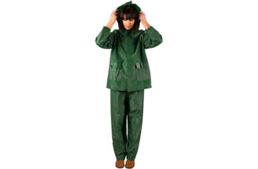 Image of Stansport PVC Rainsuit - PVC Back - Green - L 2017-G-L