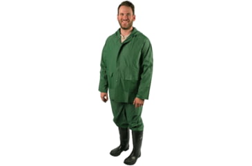 Image of Stansport PVC Rainsuit - PVC Back - Green - L 2017-G-L