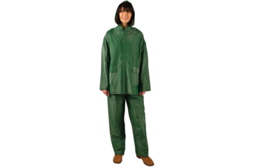 Image of Stansport PVC Rainsuit - PVC Back - Green - L 2017-G-L