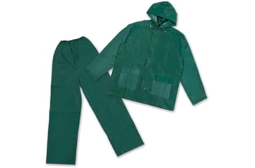 Image of Stansport PVC Rainsuit - PVC Back - Green - L 2017-G-L