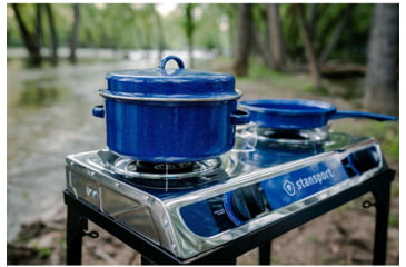 Image of Stansport Stainless Steel 2 Burner Stove w/Stand 213