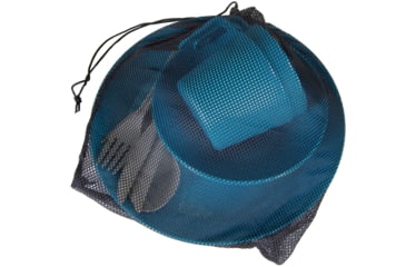 Image of Stansport Tableware Set, 2 Person w/Mesh Bag, Blue, 313-200