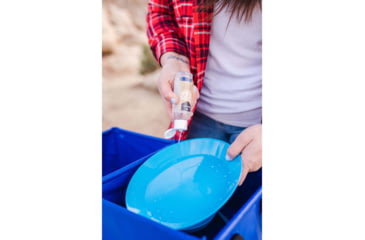 Image of Stansport Tableware Set, 2 Person w/Mesh Bag, Blue, 313-200